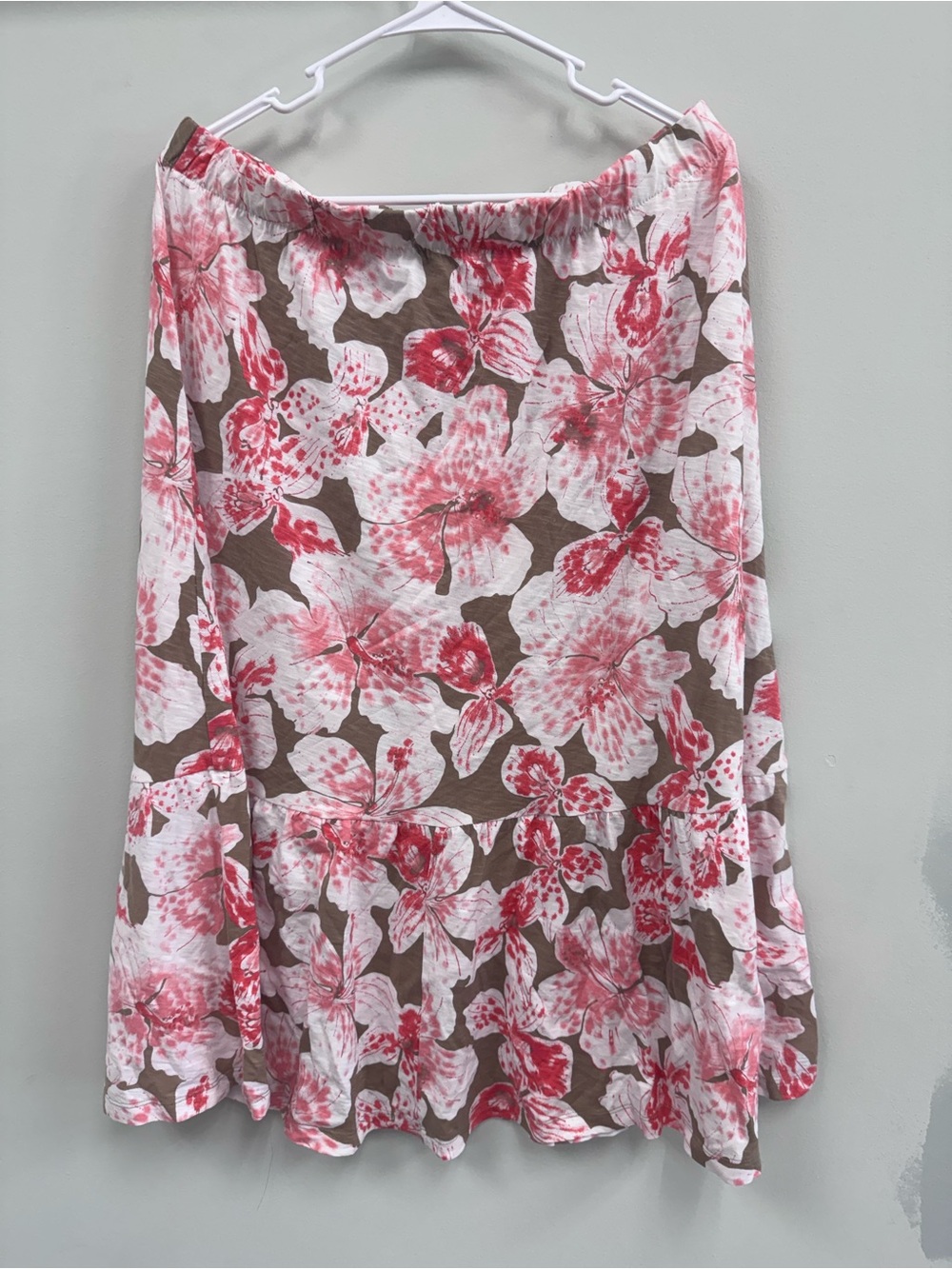 Tommy Bahama Brown Skirt with Pink Floral Print